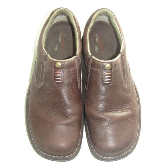Merrell Men’s Brown Leather Slip-On Shoes Size 11 Comfort Casual Loafers - Picture 1 of 8